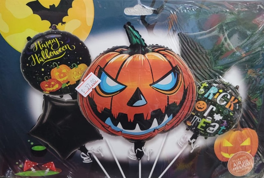 Set de Globos Calabaza y Trick or Treat